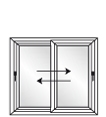 Fenêtre Dual Slide - Droit